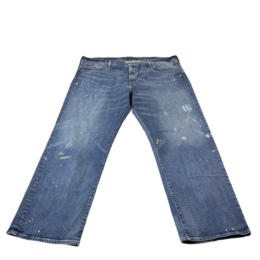 Polo Ralph Lauren Hampton Relaxed Straight Pant Splatter Mens Jean 48X30 LNWOT